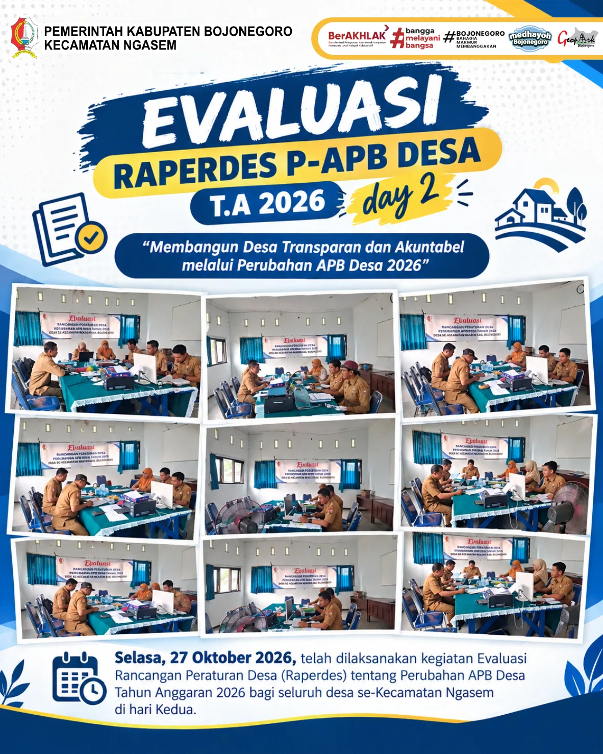 Hari Kedua Evaluasi Raperdes tentang Perubahan APB Desa T.A 2026