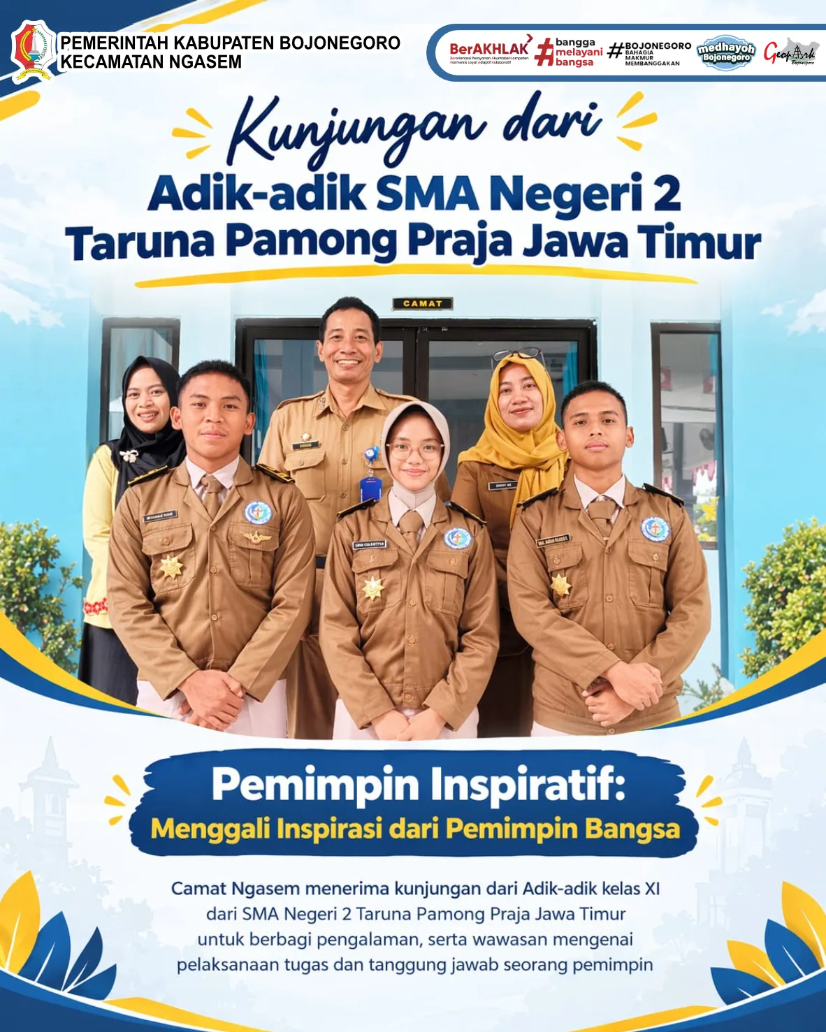 Kunjungan adik-adik SMAN 2 Taruna Pamong Praja Jawa Rimur