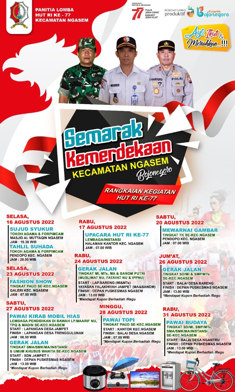 JADWAL PERINGATAN HUT RI KE 77 KEC. NGASEM