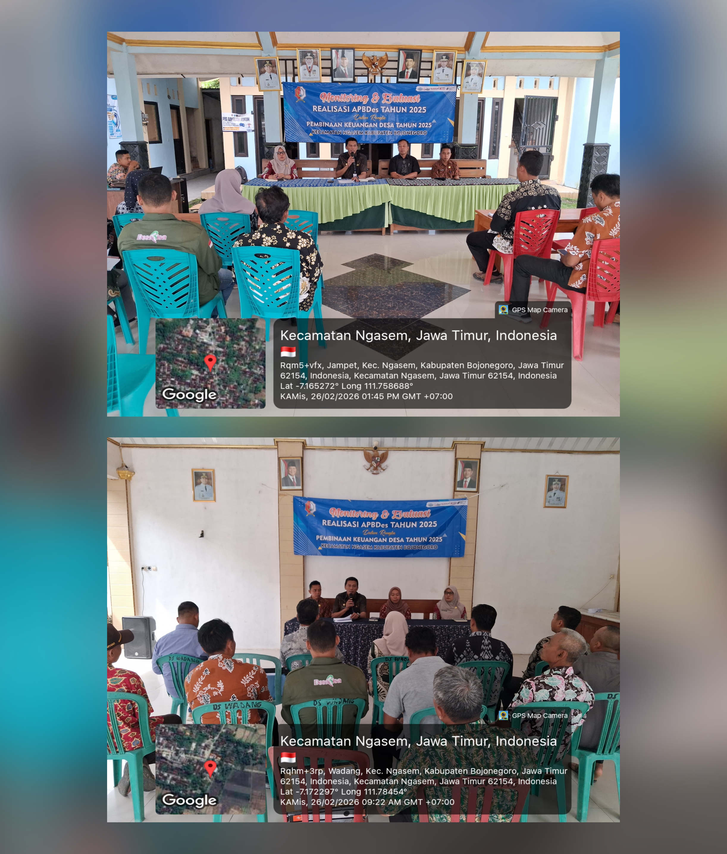 Monitoring dan Evaluasi APBDes 2025 di Desa Jampet dan Desa Wadang