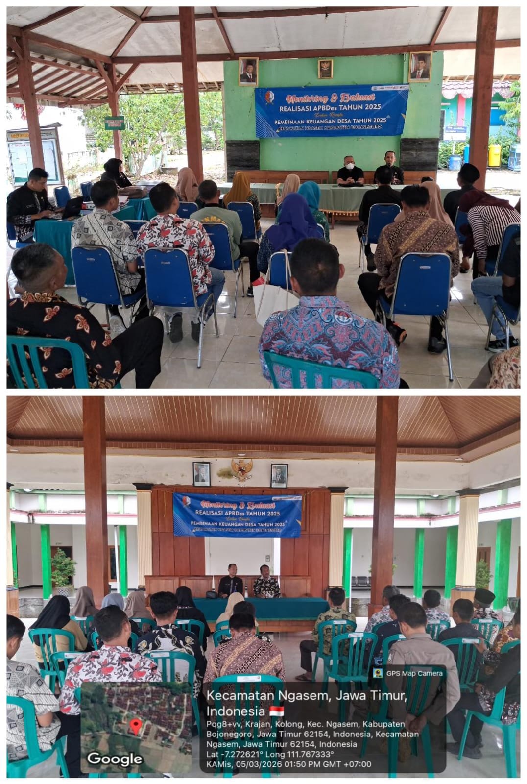 Monitoring dan Evaluasi APBDes Tahun Anggaran 2025 di Desa Sendangharjo dan Desa Kolong
