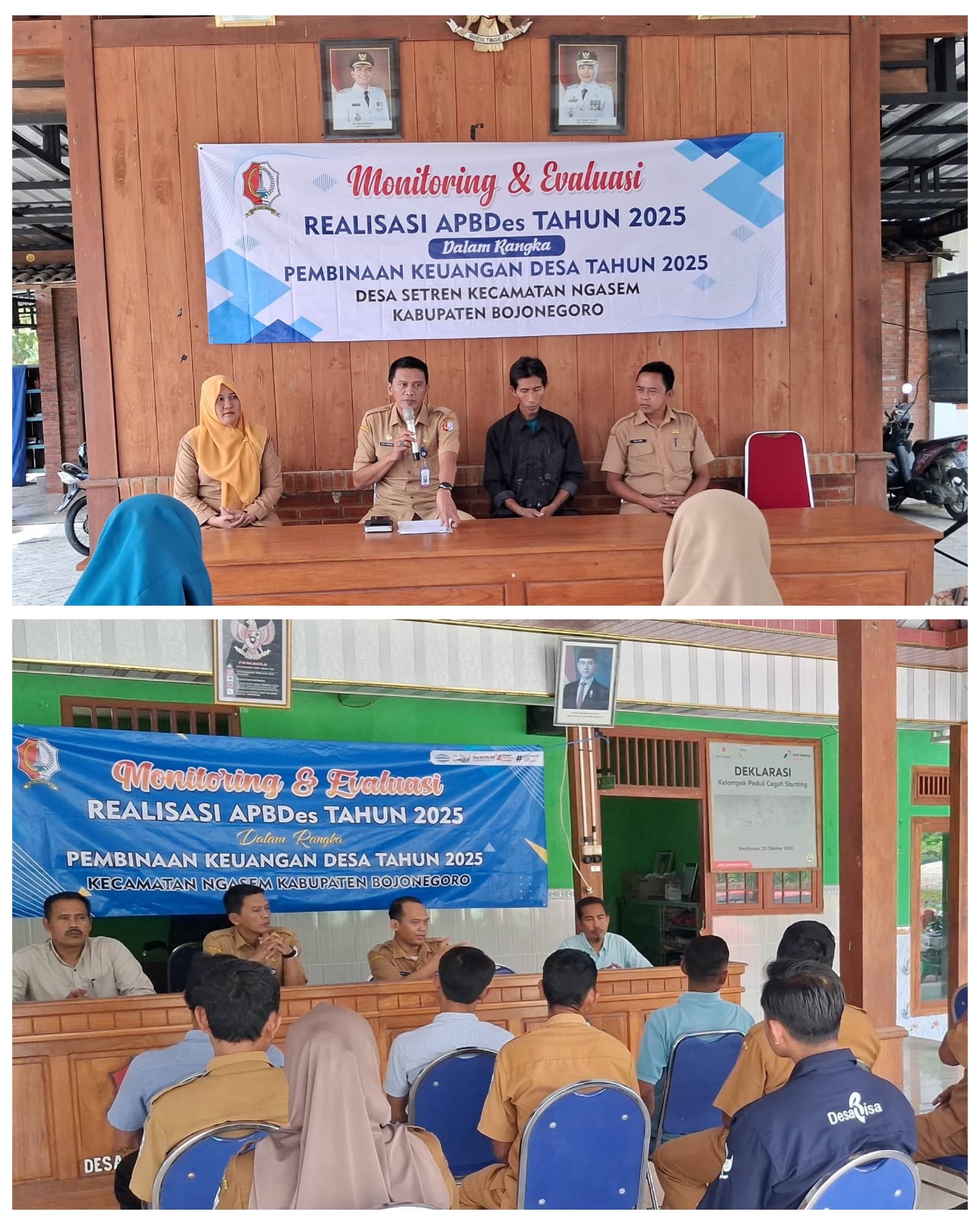 Monitoring dan Evaluasi APBDes Tahun Anggaran 2025 di Desa Setren dan Desa Mediyunan