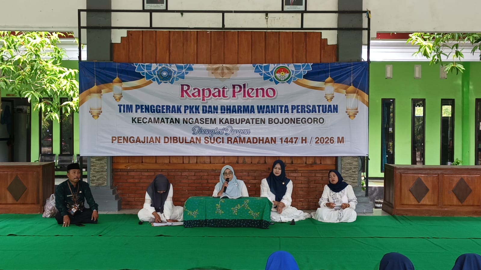 RAPAT PLENO PKK DAN DWP KECAMATAN NGASEM DIRANGKAI PENGAJIAN RAMADHAN