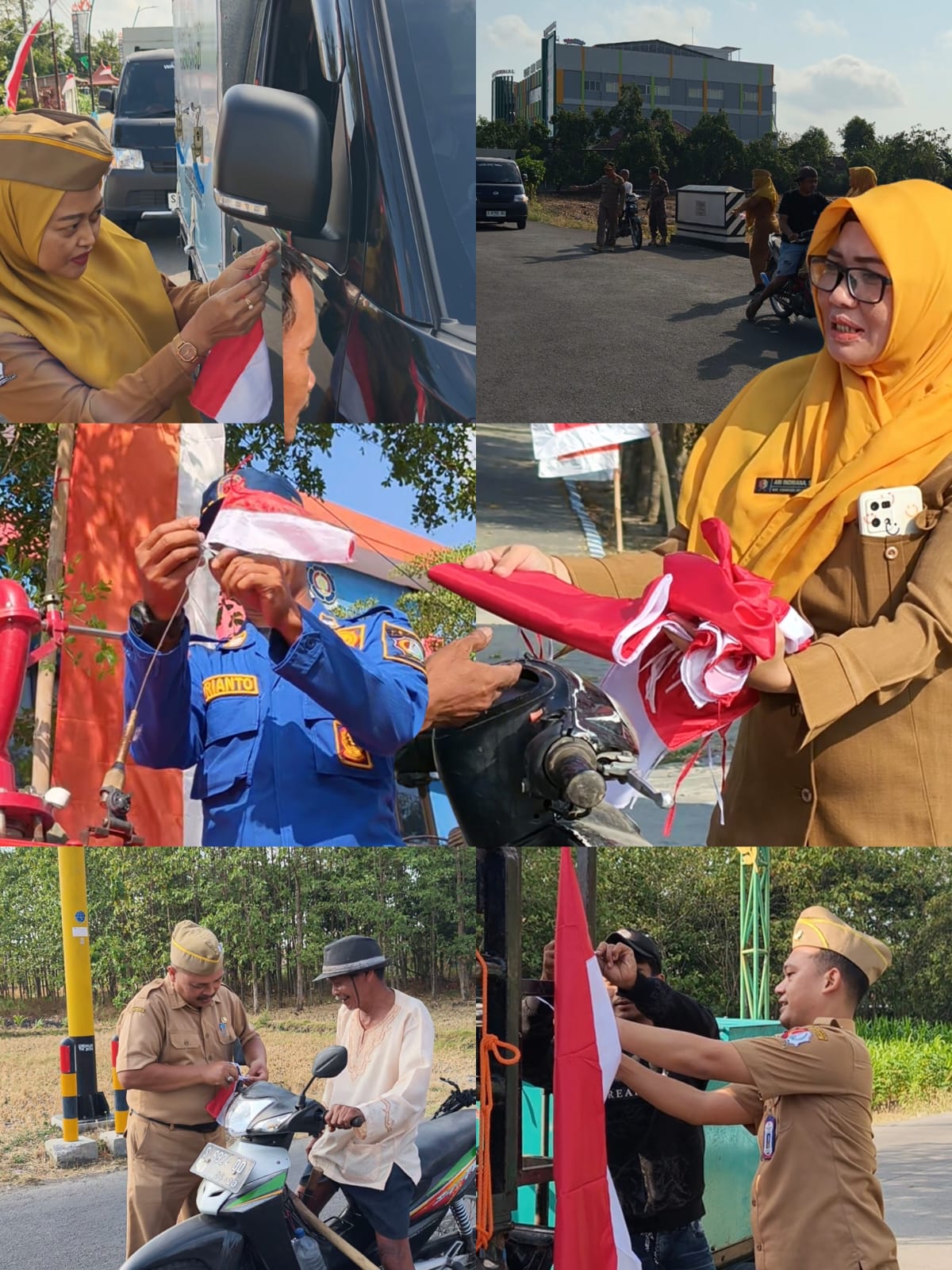 Merah putih siap berkibar di Kecamatan Ngasem! 🇮🇩✨