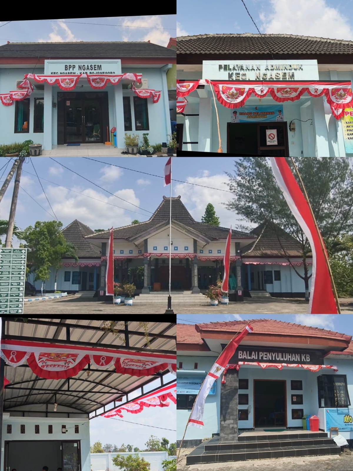 PEMASANGAN BENDERA MERAH PUTIH, UMBUL-UMBUL DAN HIASAN KEMERDEKAAN