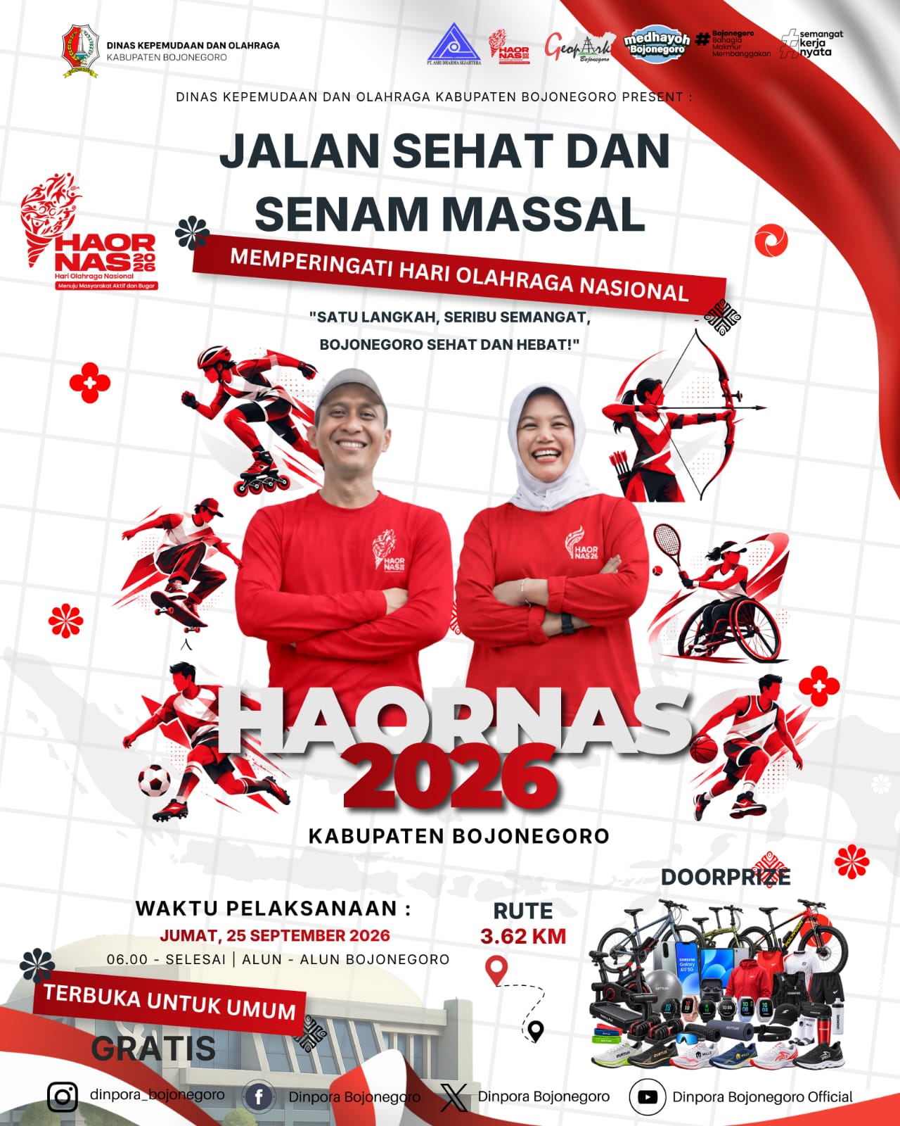 JALAN SEHAT DAN SENAM MASSAL MEMPERINGATI HAORNAS
