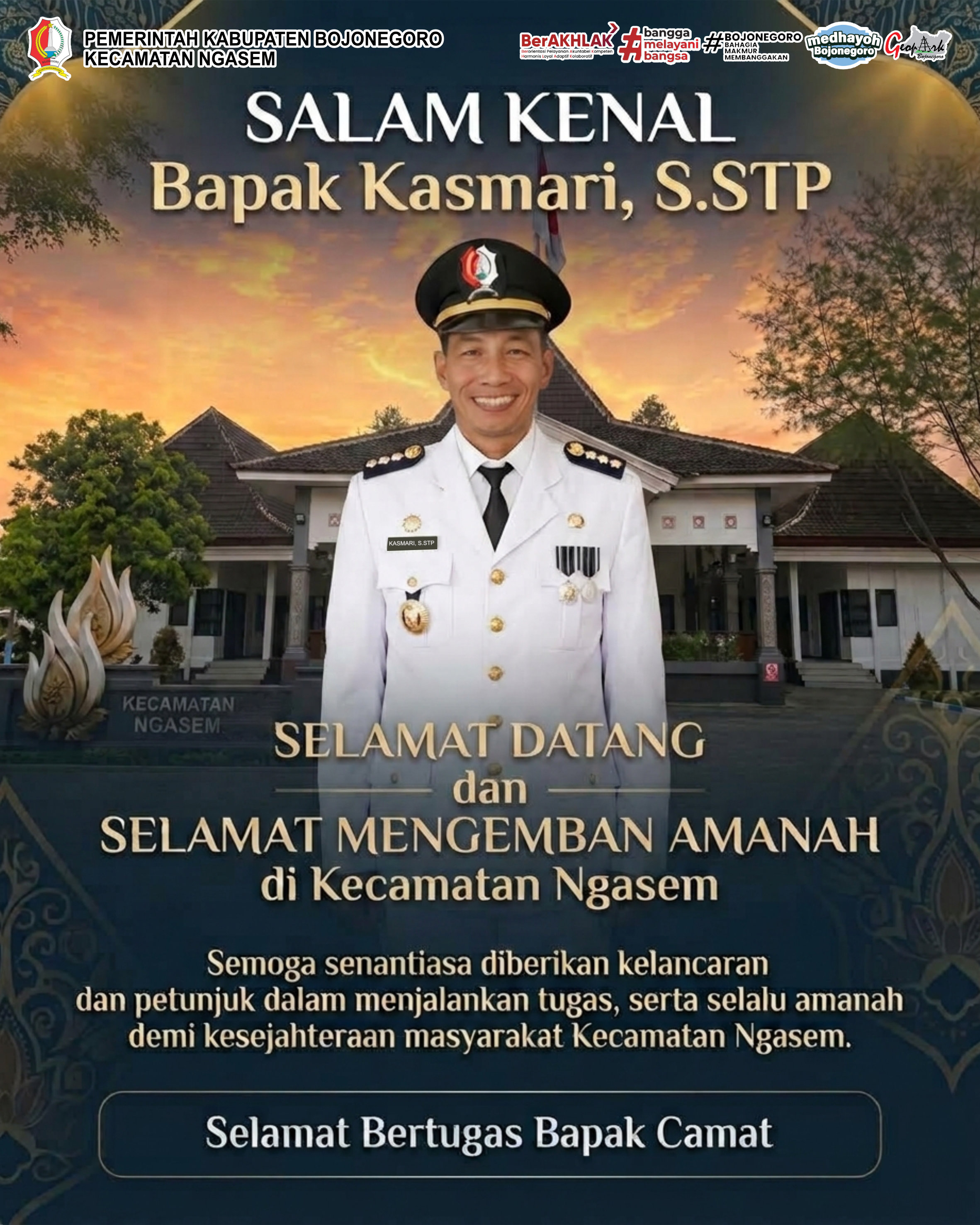 Salam Kenal Bapak Camat Ngasem Kasmari, S.STP.